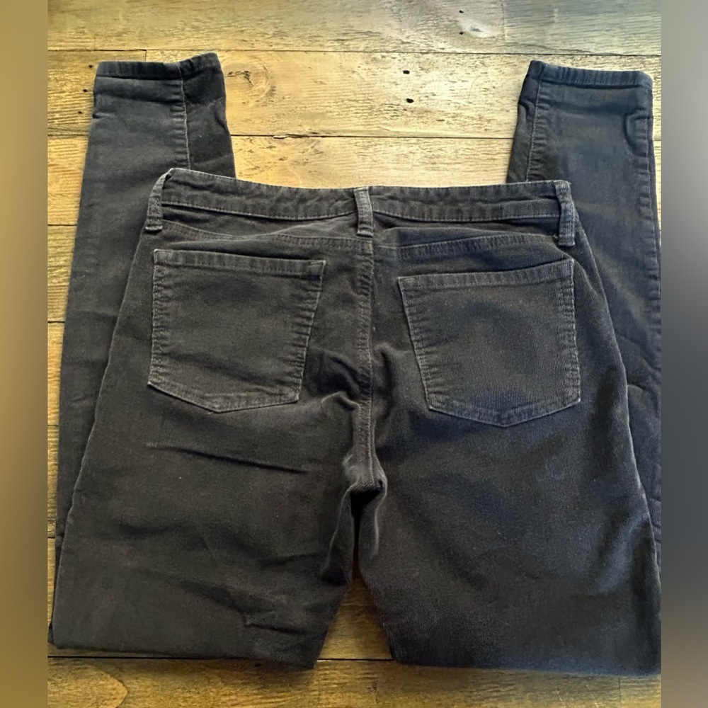 💖5 for $50💖GAP 1969 Súper Skinny Premium DarkGray Corduroy Women's Midrise Pants - Picture 3 of 14